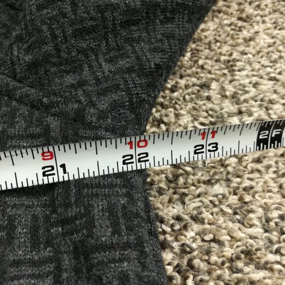 Ibex Jacket Thick Wool Geometric Zig Zag Full Zip Black Gray Mens Large - Picture 10 of 11